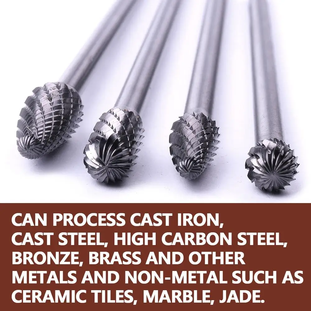 Горячая продажа 1 шт. 1/4 &quotхвостовик двойной резки роторных файлов Резак карбида