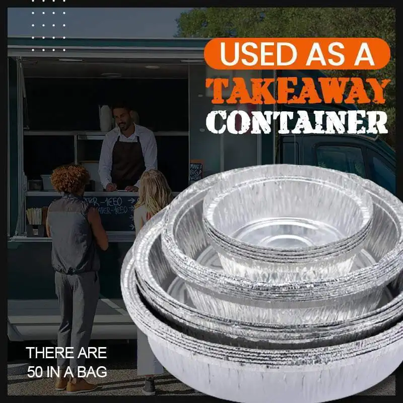 Маслостойкая алюминиевая фольга жестяная коробка круглая одноразовая