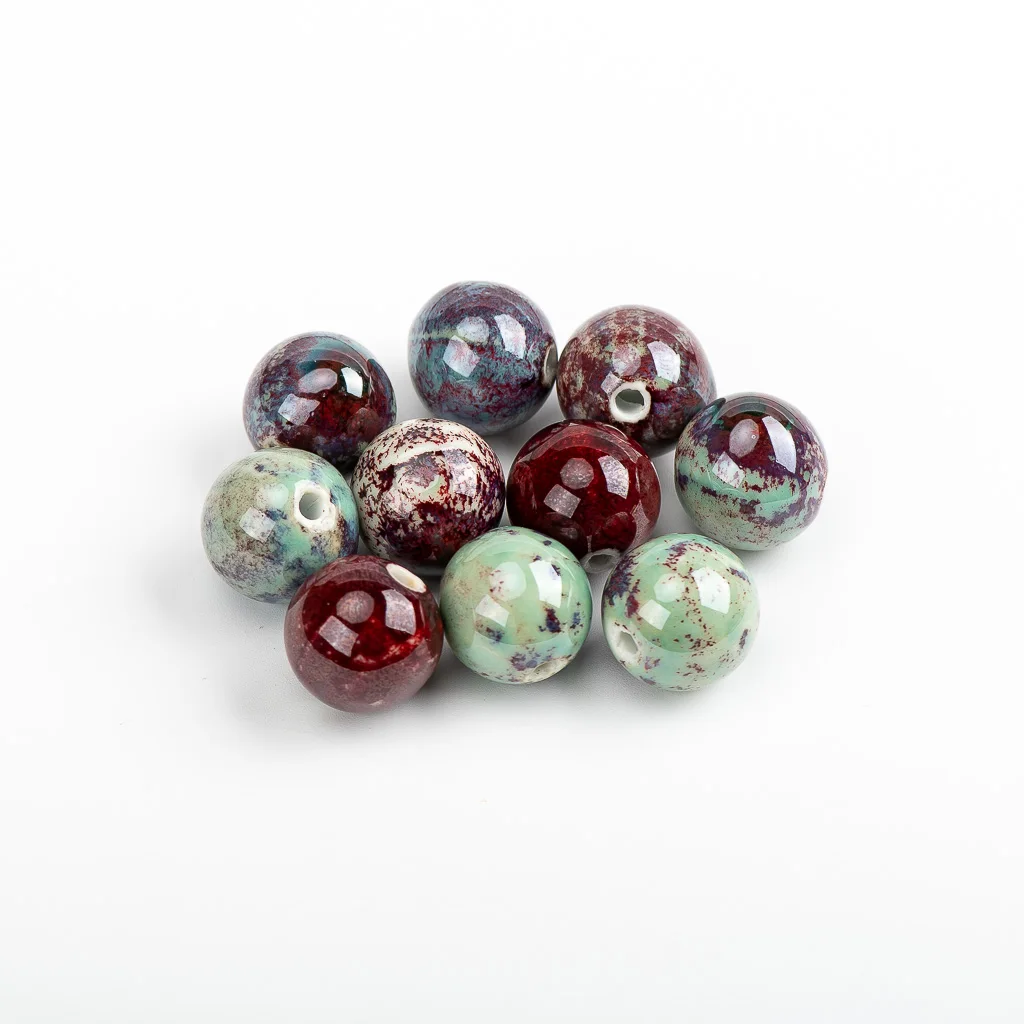 18 #10 шт Большие шарики для поделок керамические не стеклянные фарфоровые бусины
