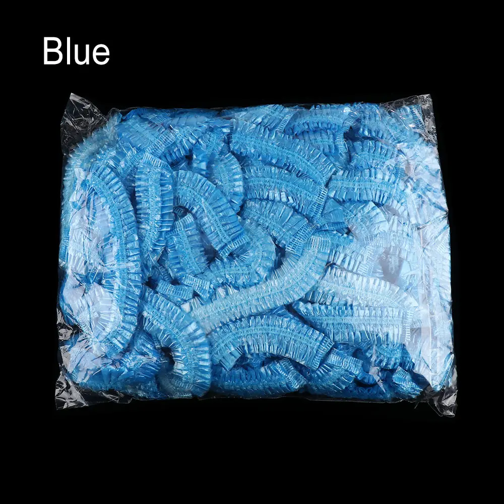 Blue 100 шт аксессуары для микроволокна, Перманентный макияж, одноразовые колпачки для волос, стерильная шапочка для бровей, татуировки, инструменты для окраски волос - Цвет: Blue