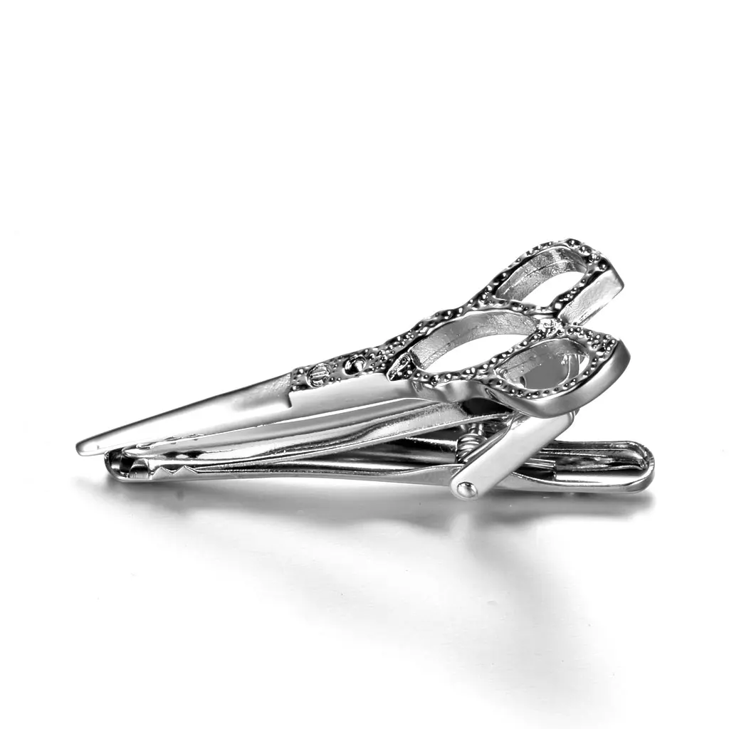 Металлический зажим для галстука в форме ножниц из латуни держатель застёжка