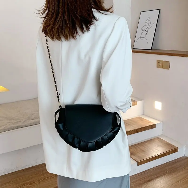 Однотонная сумка через плечо складывающиеся маленькие сумки-седло из