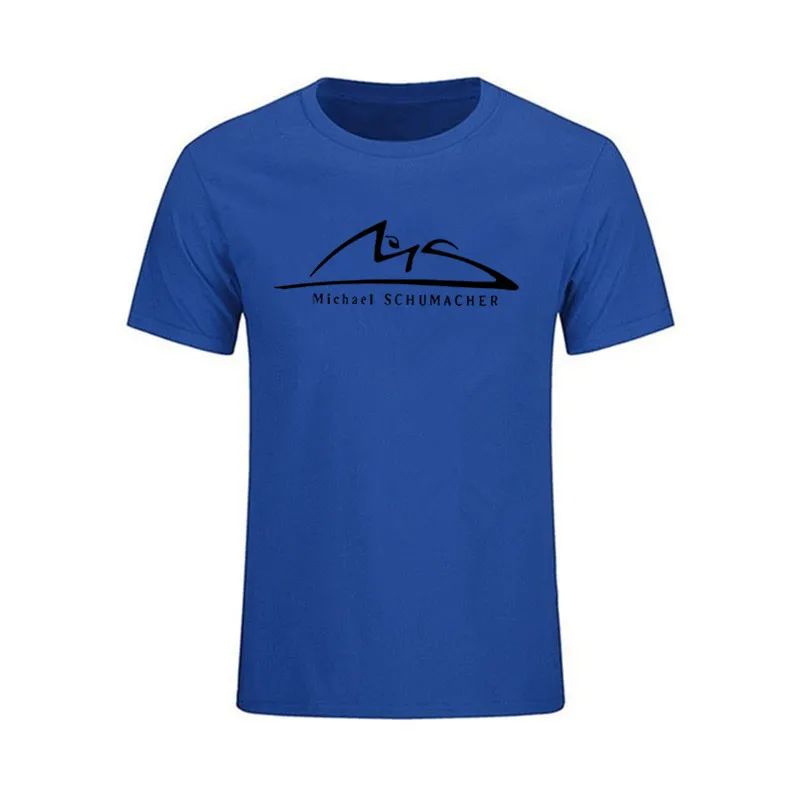 

F1 Driver Schumacher Signature Printed T Shirt Men's Racing Apparel Short Sleeve Tees Tops Driver Fans O-neck Cotton T-shirt