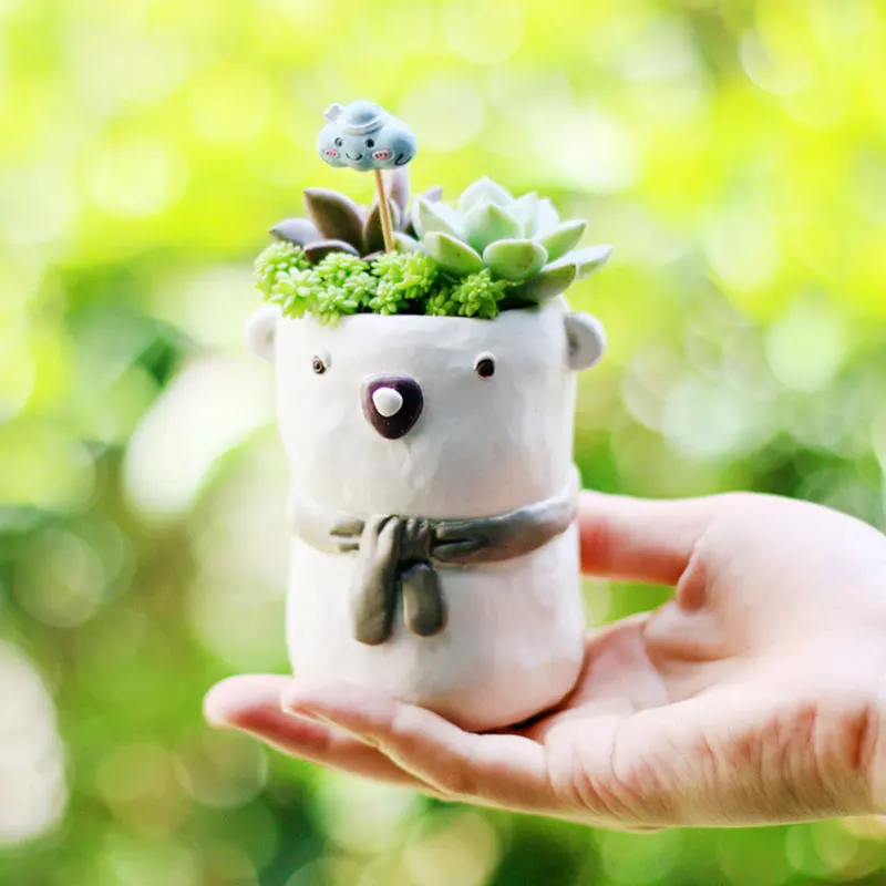 Домашний декор европейские Смешные мини суккуленты полимерный цветочный горшок