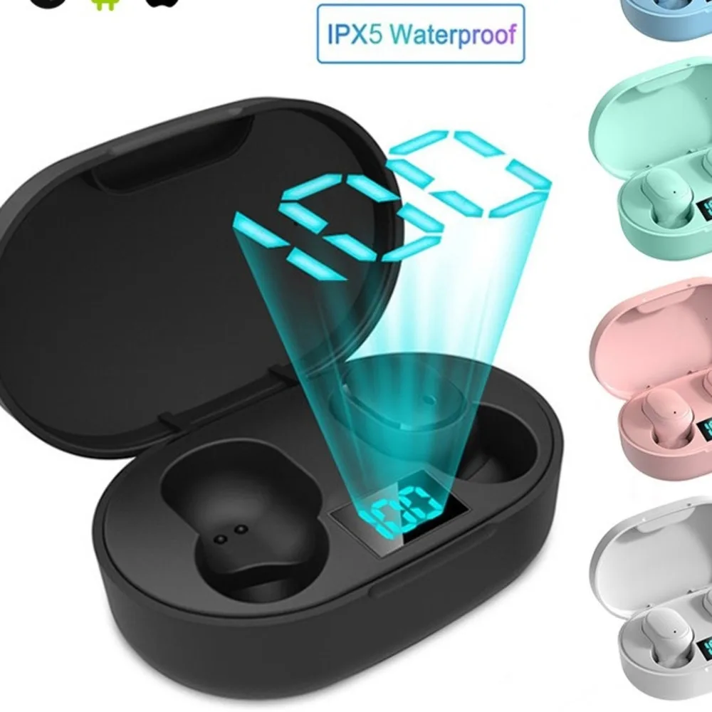 

Tws wireless bluetooth digital headphones display waterproof water proof sports headphones works on all smartphones