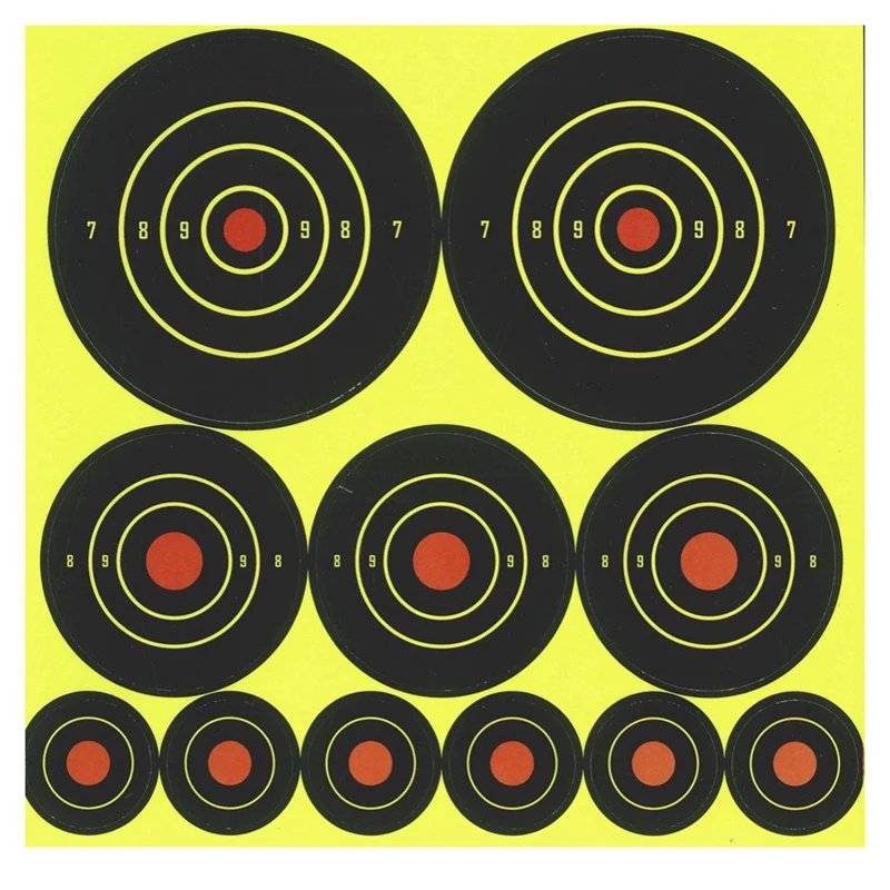 

10Pcs Splatter Target Stickers Multi-Model Combination Adhesive Reactivity Firing Target