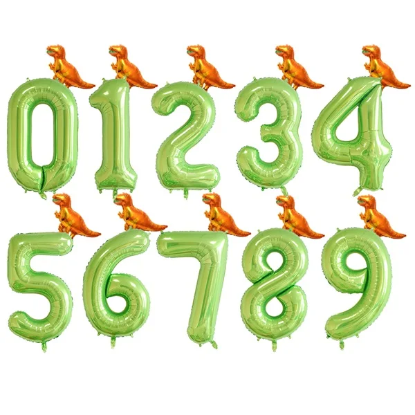 Green B 1 компл. Динозавр фольга гелий мультфильм 40 дюймов количество шары День рождения украшение детские игрушки динозавр забавные подарки детский душ - Цвет: Green B