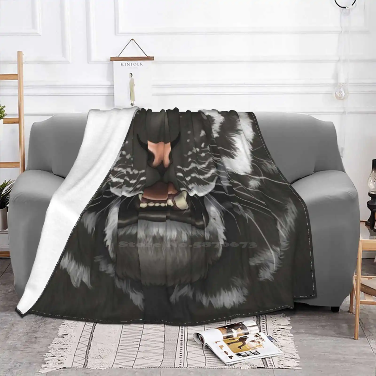 Инвертированное лицо тигра новейшее супермягкое теплое легкое тонкое одеяло