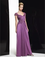 free shipping 2018 new design vestido de festa long purple lace chiffon plus size party elegant formal gown bridesmaid dresses