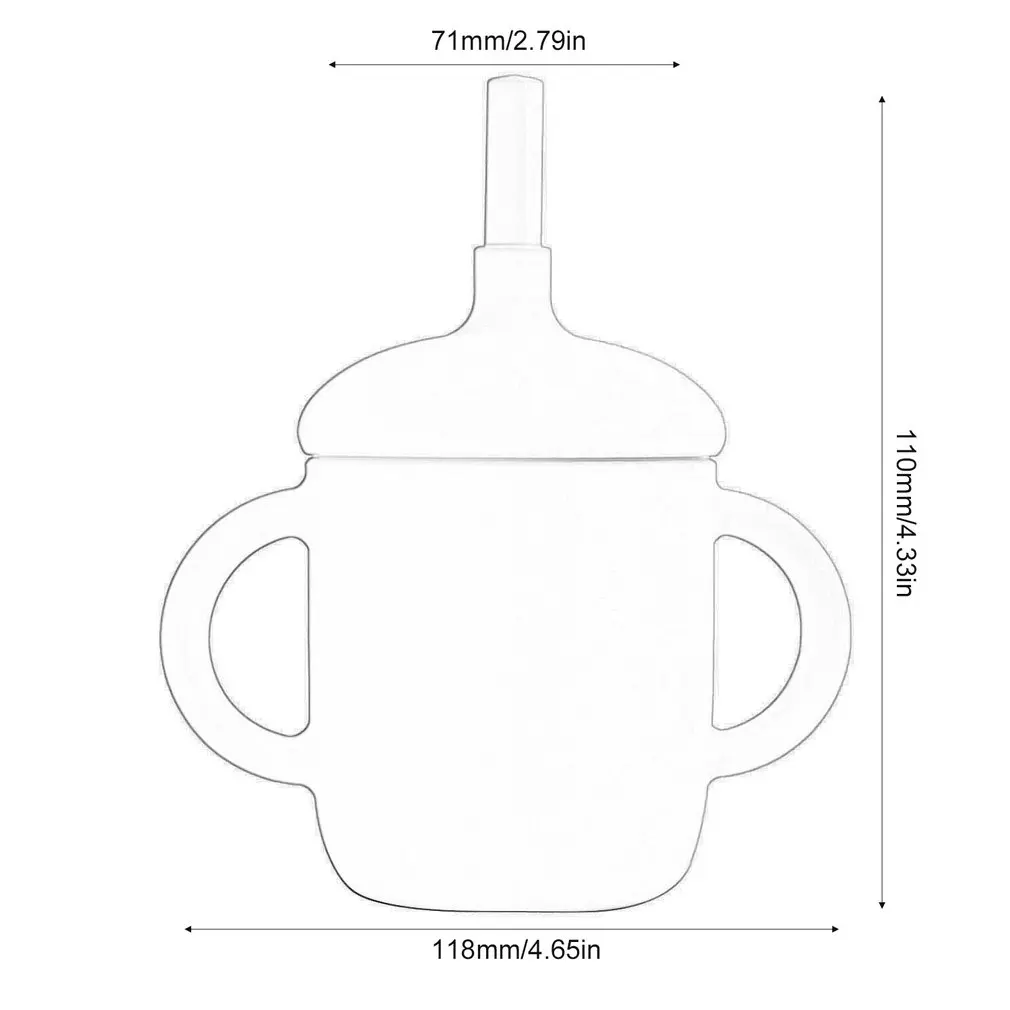 

Kids Silicone Cup Bottle Waterproof Drinkware Feeding Solid Tableware Toddlers For Children Sippy Cup With Lid