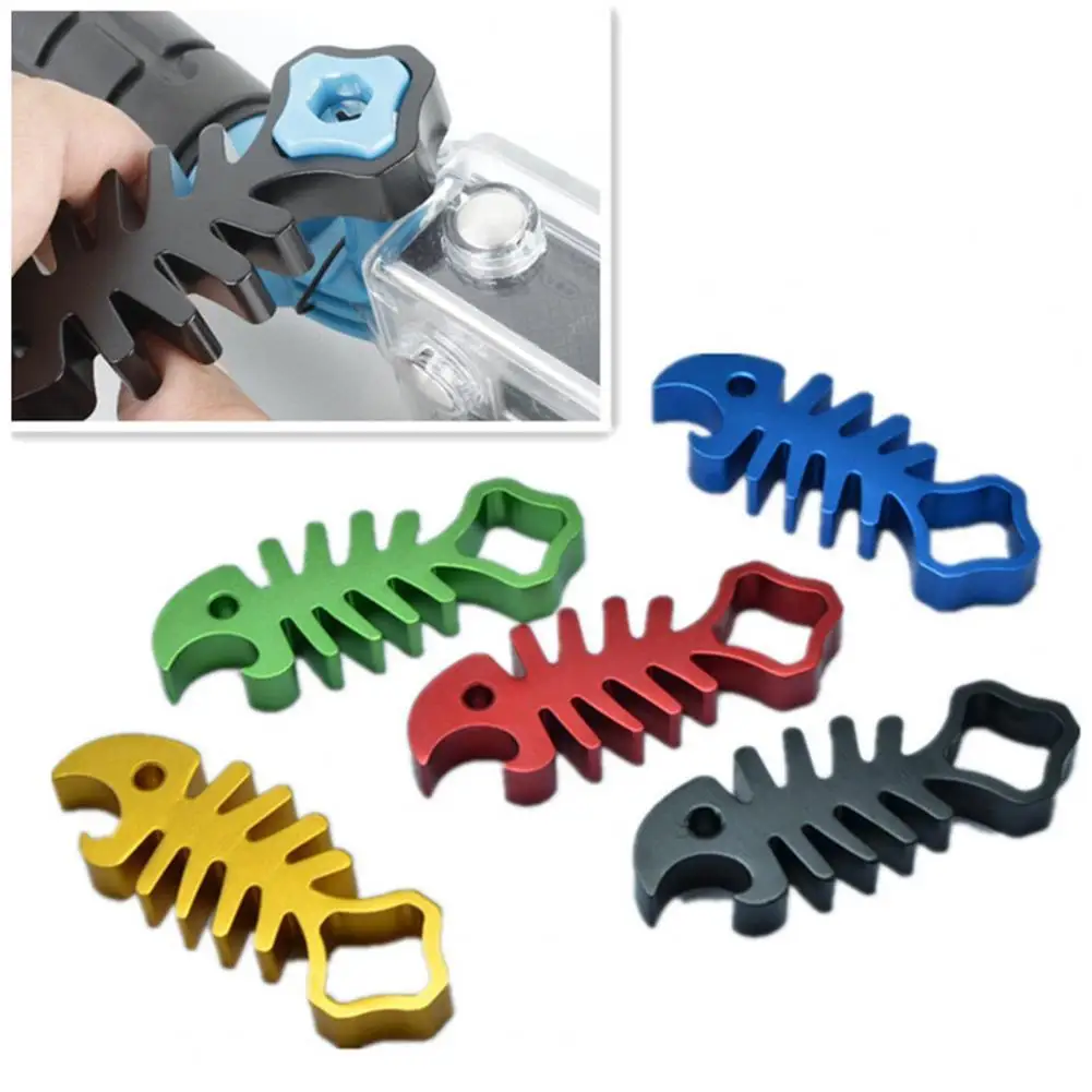 

Nut Screw Spanner Fishbones Shape Wide Application Aluminum Alloy Convenient Wrench for Gopro Hero 4/3 Hand Tool