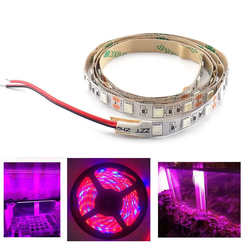 

1M 2M 3M USB кабель светодиодный растения растут полосы светильник 5050 чип лампа водонепроницаемый DC 12V для овощей цветок гидро Крытый парниковый...