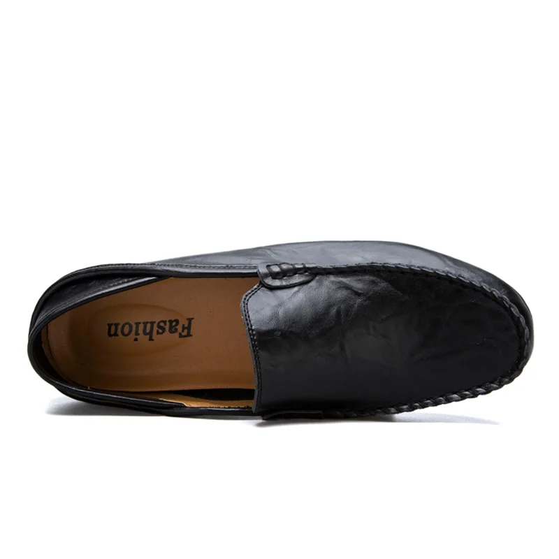 Мужские лоферы; кожаная мужская повседневная обувь; zapatos de hombre mocasines; слипоны; цвет белый, черный; сезон весна-осень; buty meskie; большие размеры 46, 47