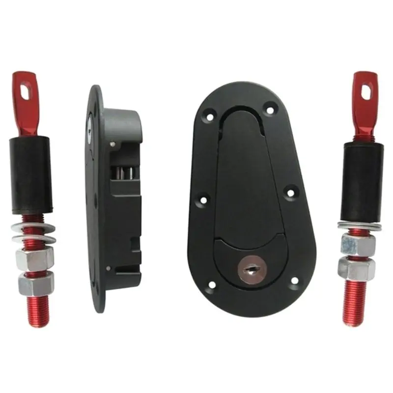 

Modlified A Pair Car Hood Lock Cover Lock Pair Fuel Gas Tank Cap General Racing Decoration with Keys