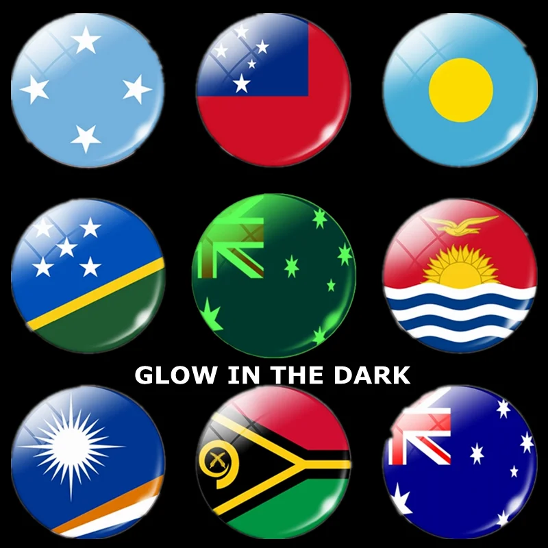 Светящийся флаг магниты на холодильник Новая Зеландия Австралия Вануату Тувалу