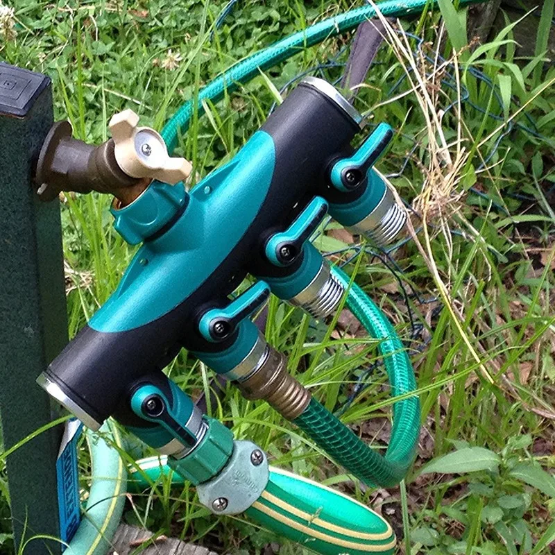 

Promotion! 1/2 Inch-3/4 Inch-1 Inch Hose Distributor Adapter 4-Way Water Hose Connector European Standard Female Thread Connecto