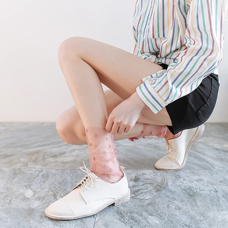 Носки женские в горошек полиэстер цвет ассортименте 1 пара|Носки| |