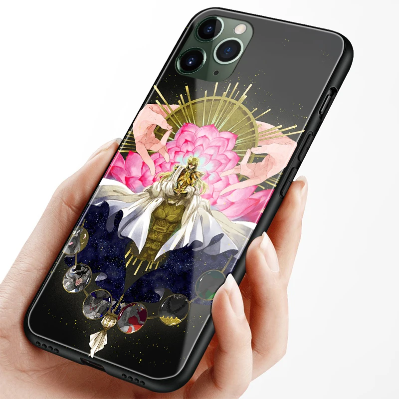 Мягкий силиконовый стеклянный чехол с аниме Virgo Shaka Saint Seiya для Apple iPhone 6 6s 7 8 Plus X XR XS