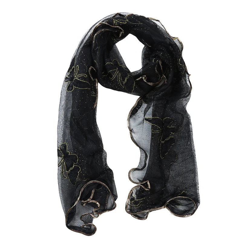 Кружевной женский шарф 2020 Новый Винтажный Длинный большой мягкий цветной с