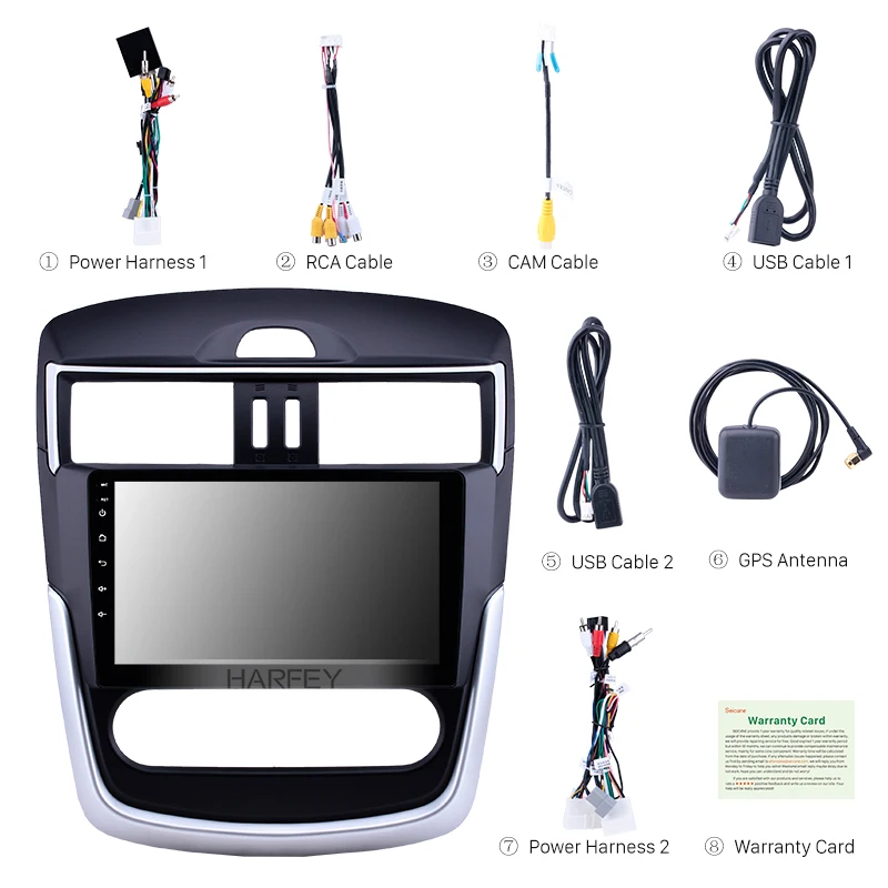 Мультимедийная Автомагнитола Harfey мультимедийная стерео-система на Android 8 1 с 9