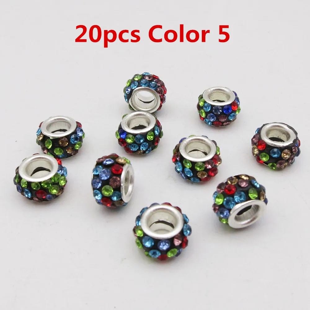 20pcs Color 5 20 шт./упак. разные цвета Стразы, подвязанные лентой, с объемной волной, дредлоки, для увеличения объема, бусины кольца трубки для волос Средства для укладки волос - Цвет: 20pcs Color 5