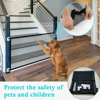 pet isolated network stairs gate folding mesh home pet dog fences playpen for dog cat baby safety fence dog cage pet products