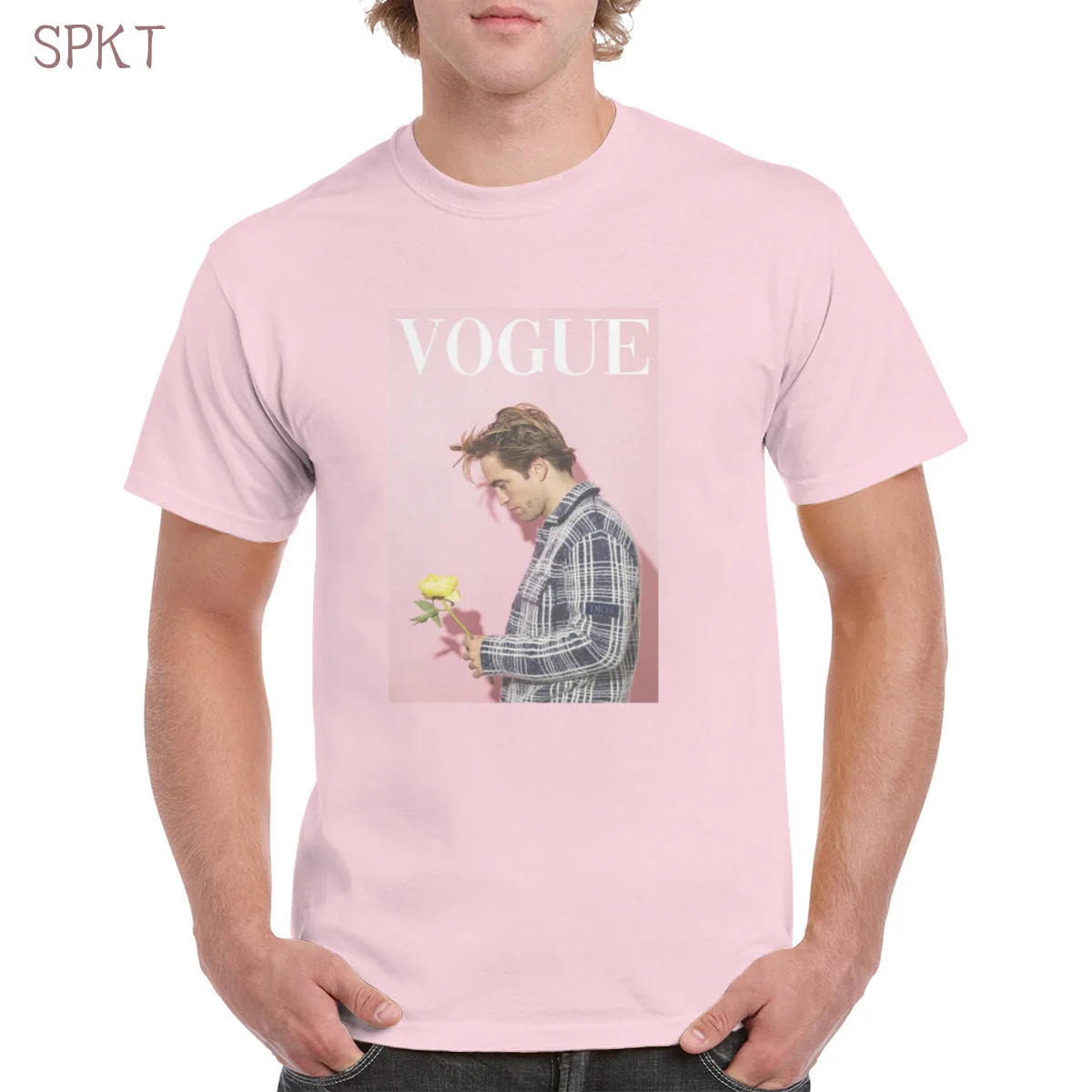 

Robert Pattinson t shirt Top High Quality Soft Handsome Oversized Tee Female/Man T-Shirt Flower Aesthetics