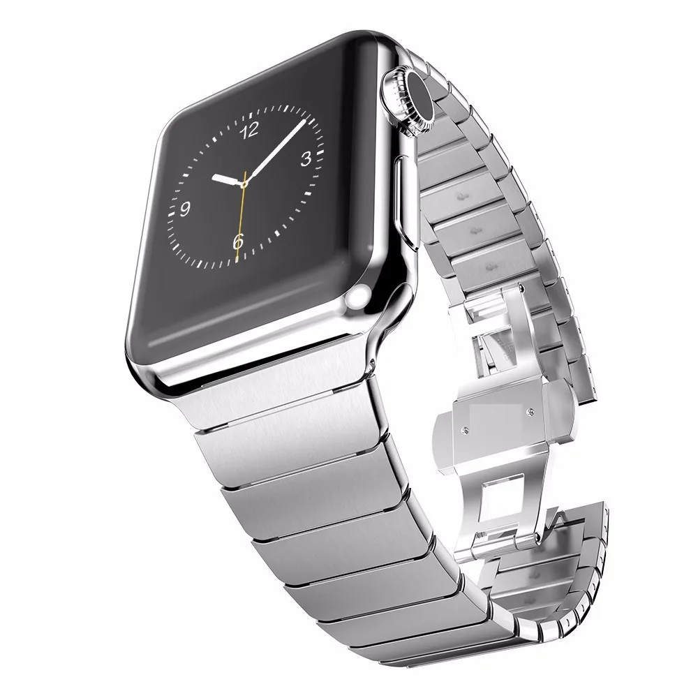 Ремешок из нержавеющей стали для Apple Watch band 5 4 3 42 мм 44 40 iwatch series 2 мм/38 металлический