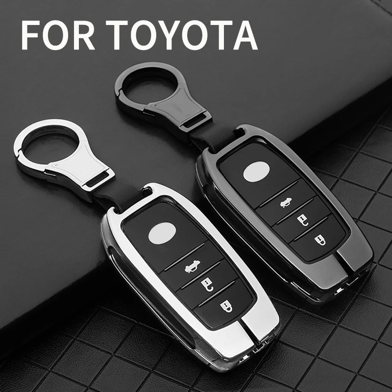 Металлический чехол для автомобильного ключа Toyota Corolla Reiz Avensis Verso Yaris Rav4 Prius Camry Prado