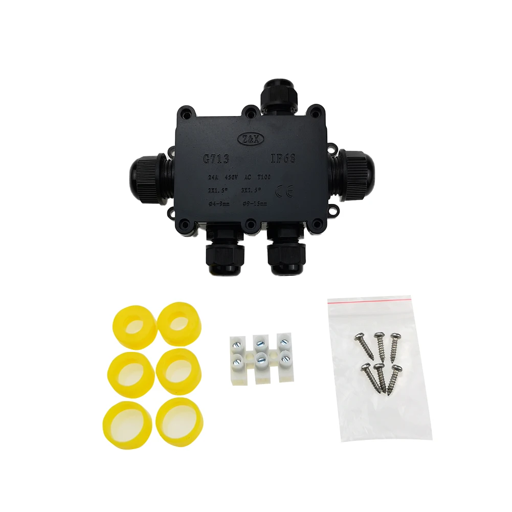 

Wire Junction Box 2/3/4/5/6 Way Cable Connectors Enclosure Case IP68 Waterproof Wire Protection Box