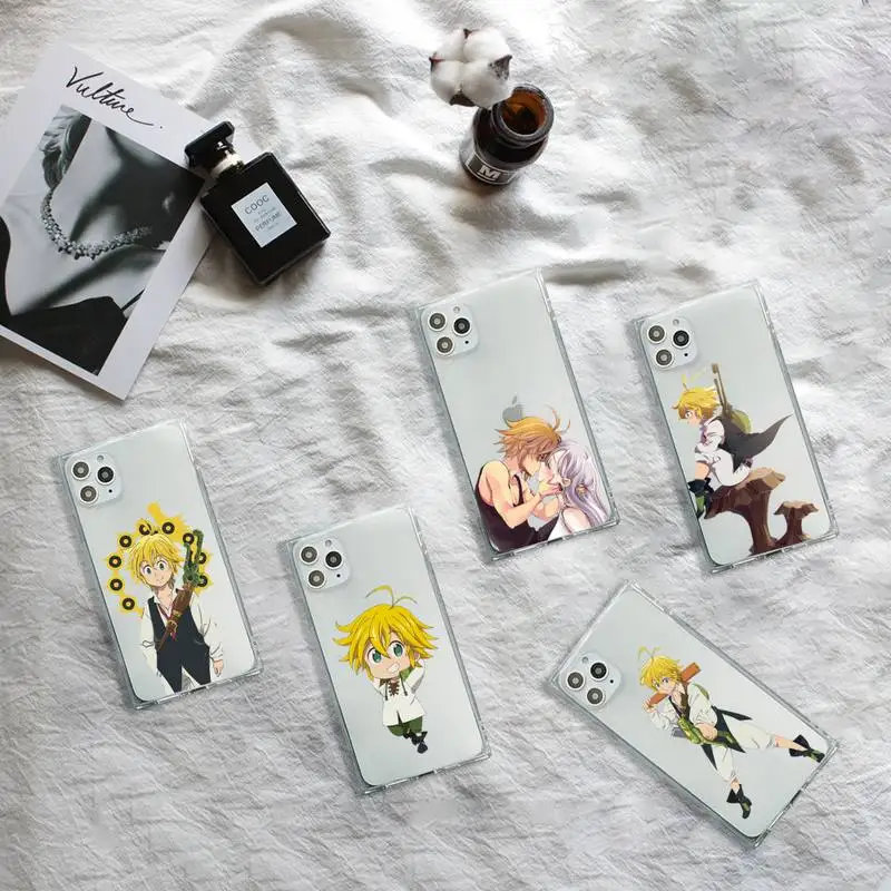 

Japan anime seven deadly sins Phone Case Transparent for iPhone 7 8 11 12 se 2020 mini pro X XS XR MAX Plus