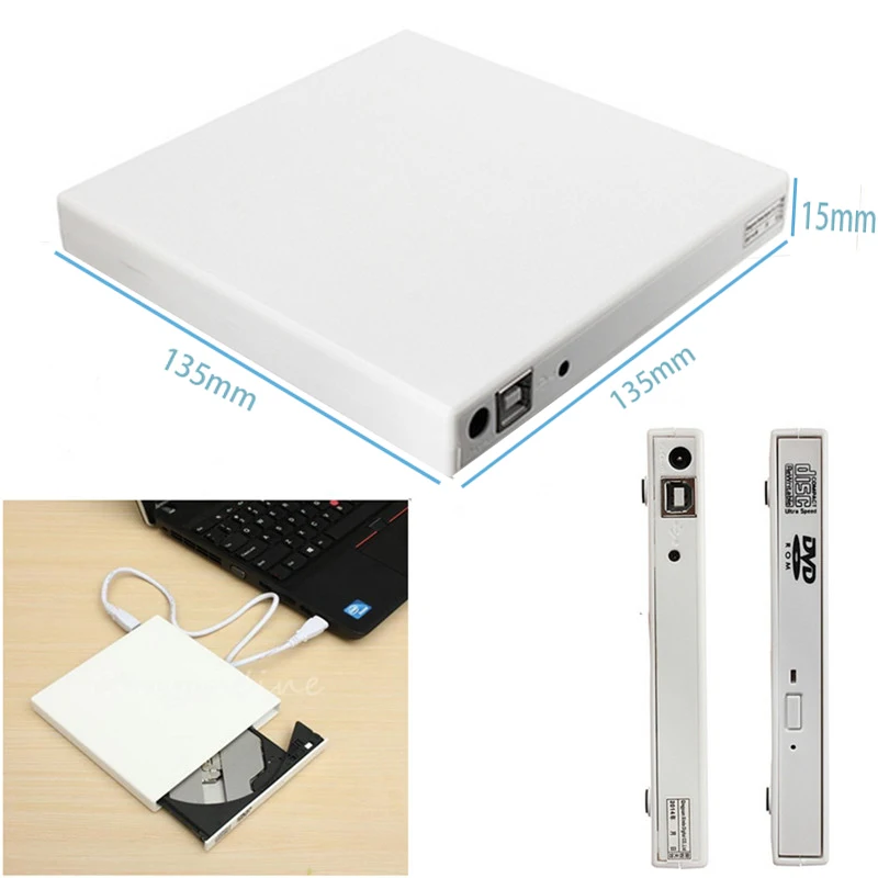 Внешние USB DVD оптические приводы CD/DVD плеер CD-RW записывающее устройство Портативный для ноутбука компьютера ПК Windows+ сумка для привода
