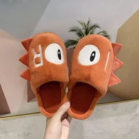 cartoon animal cute home slippers short plush warm soft cotton women slippers loves floor indoor shoes women large size 44