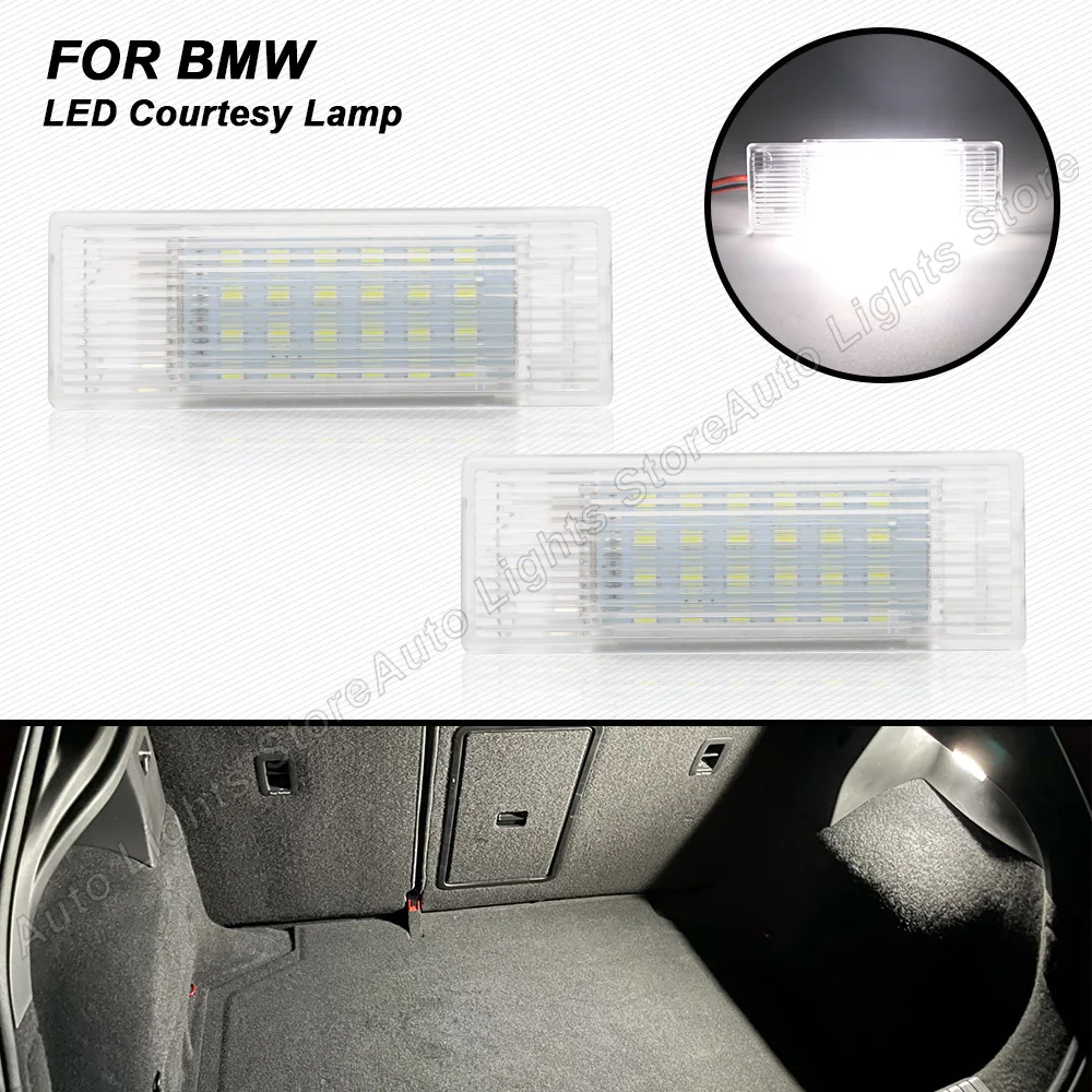 2 uds luz de cortesía LED Footwell puerta baúl para BMW F20 F21 F30 F31 F34 F32 F10 F11 F07 F15 E84 F26 F01 F02 I01