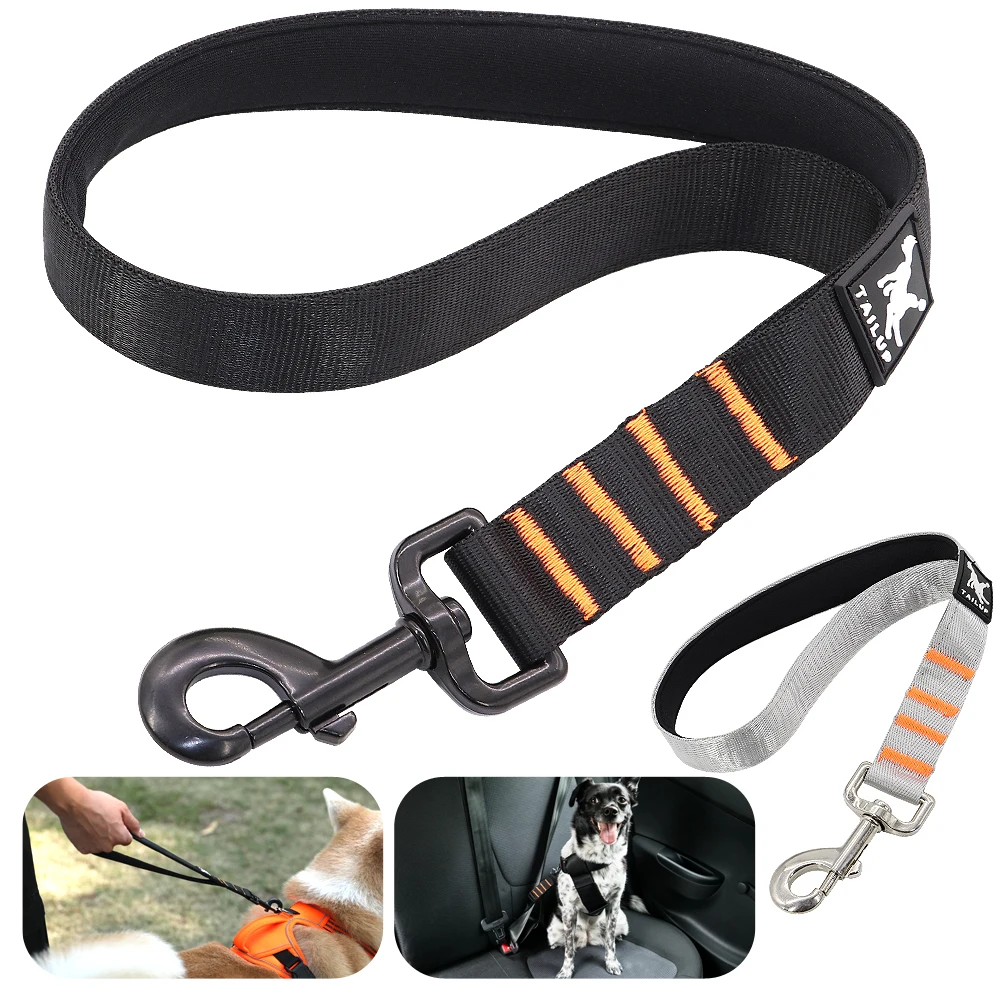 

Short Dog Leash Rope Nylon Black No Pull Pet Dogs Walking Lead Leashes 39cm For Small Medium Dogs Pitbull Bulldog