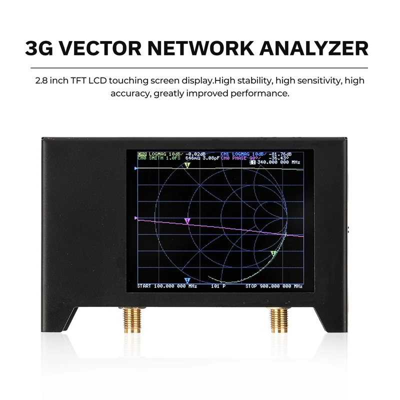NanoVNA V2/ SAA2 3G версия VNA HF VHF UHF UV Векторный анализатор сети антенный с EVA сумкой для