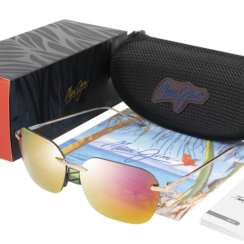 

BRAND DESIGN Komohana Polarized Sunglasses For Men Pilot Driving Sunglasses Male Fishing Goggles UV400 Maui Jim Eyewear