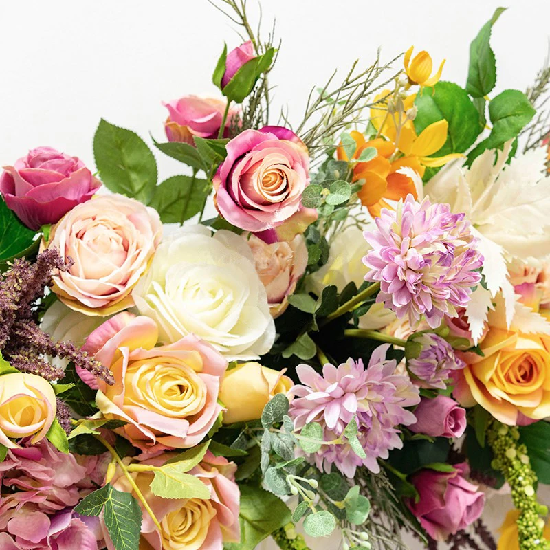 Свадебный Арка JAROWN цветочный искусственный ряд цветов маленький угловой