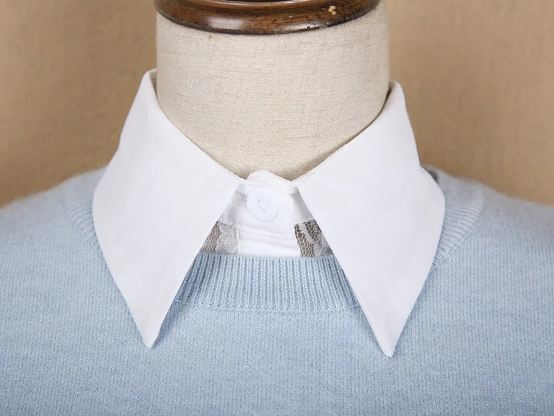 

2021 Lace Floral Fake Collars for Womens Shirt Detachable False Collar Blouse Lapel Elastic Collar Tie Girls Sweater Faux Col