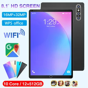 2021 8inch tablet 1280x800 ips 8gb ram 256gb 512gb rom 4g network dual sim 10 core android wifi type c tablet pc global version free global shipping