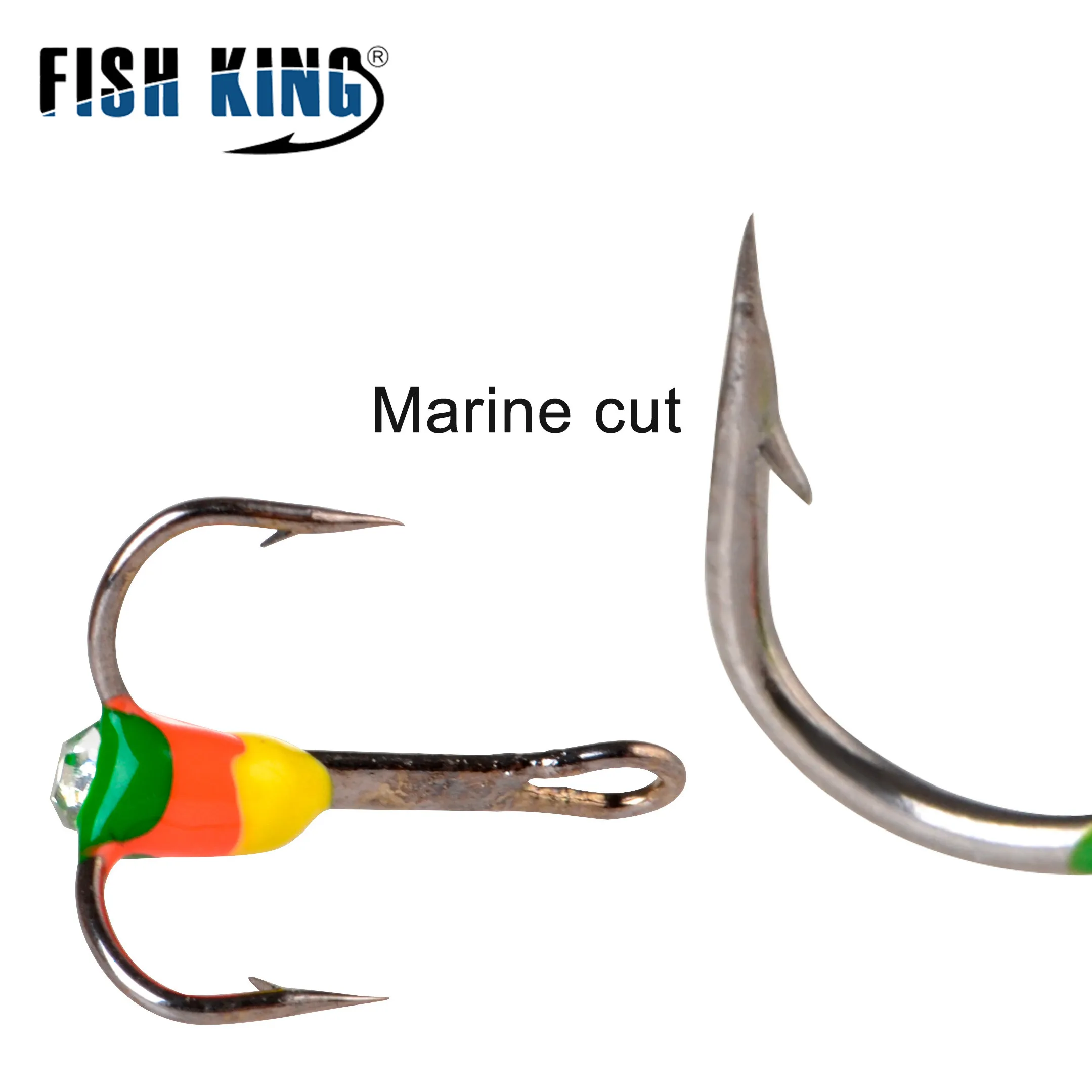 FISH KING 5 шт./упак. 6 #8 #10 #12 # рыболовные крючки для зимней подледной рыбалки тройной