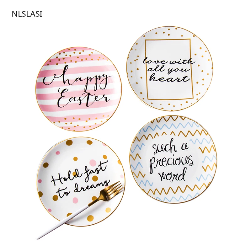 Креативная керамическая обеденная тарелка десертные тарелки для еды кухонная