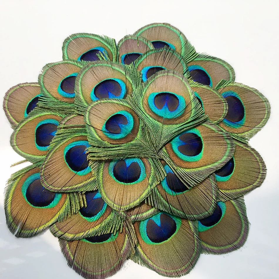 10/30 шт. натуральный вечерние перья с павлиньим глазом волос шлейфа поделки своими