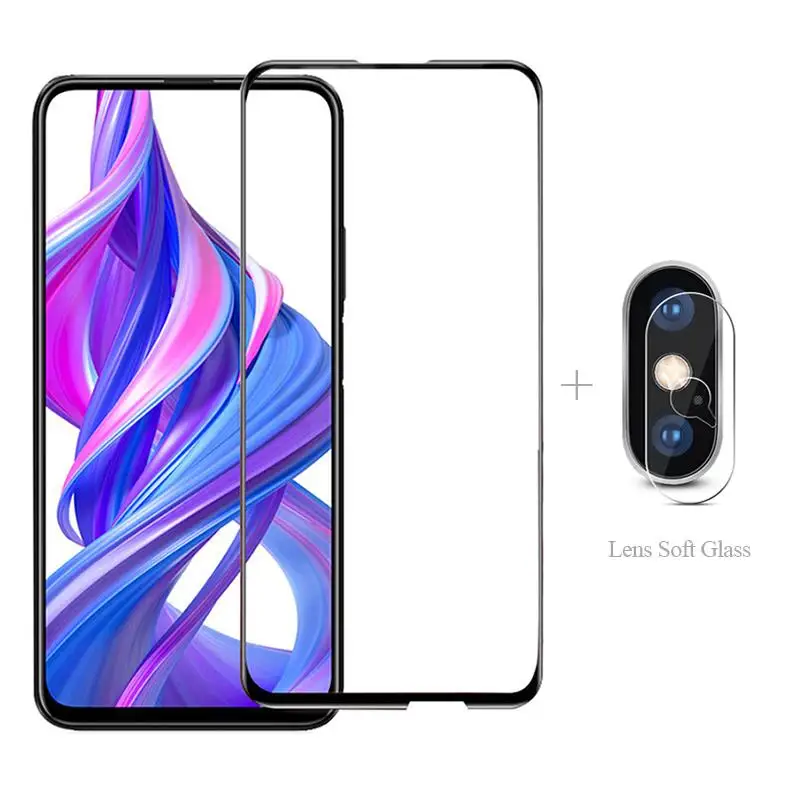 Полное покрытие из закаленного стекла + Защитная пленка для камеры Huawei Honor 20 Pro 20i