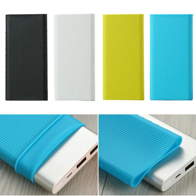 Внешний Противоскользящий силиконовый чехол для Xiaomi power Bank 2 10000 mAh 20000 mAh 2C power Bank чехол резиновый защитный чехол