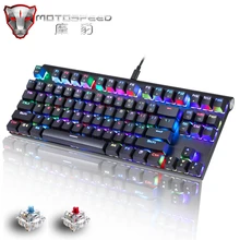 Original Motospeed CK101 RGB Mechanical Gaming Keyboard  Anti-Ghosting 87 keys LED Backlit USB Wired keyboard For Computer Gamer