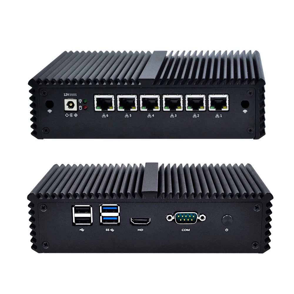 

Qotom Q575G6-S05 компьютер i7 7500U с 6 LAN Mini PC брандмауэр маршрутизатор (8G RAM + 128G SSD)
