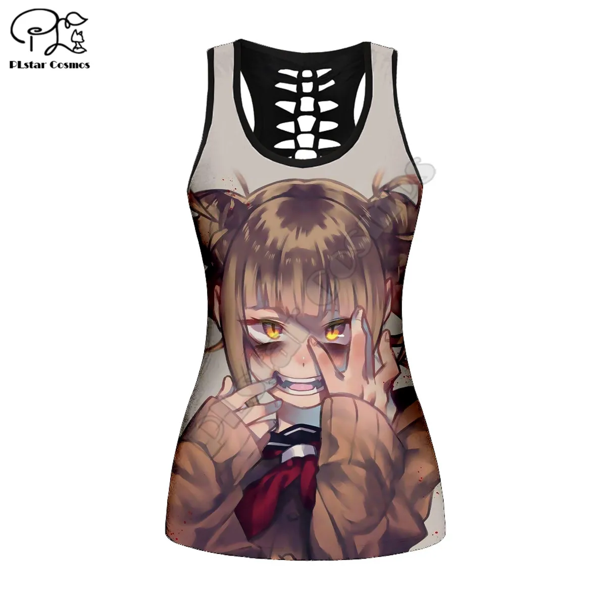 

PLstar Cosmos Anime emoticons 3D Printed womens sexy tank tps Summer Vest Tank Top Women Fashion yoga vest