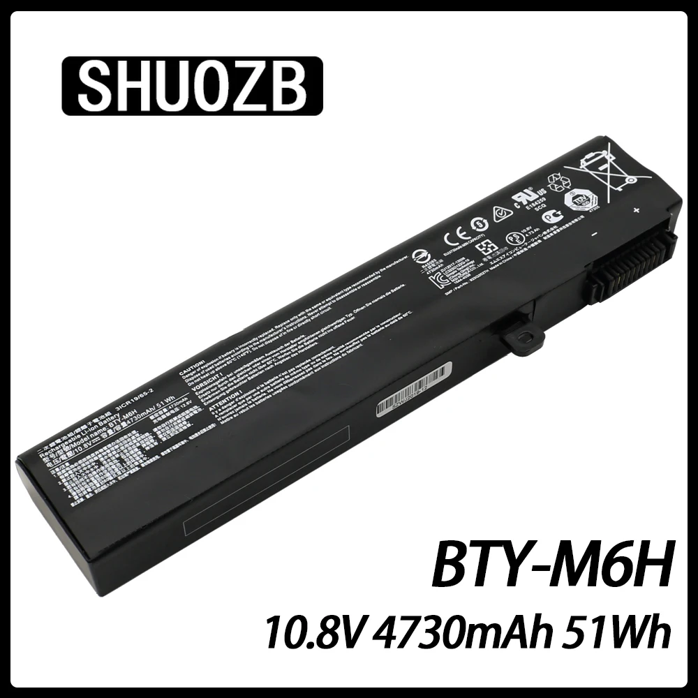 Аккумулятор для ноутбука MSI GE62 GE72 GP62 GP72 GL62 GL72 GP62VR GP72VR PE60 PE70 BTY M6H GP72MVR Новая батарея
