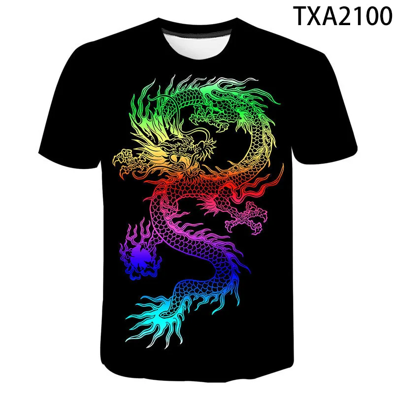 

Dragon 3D Cool T-shirt Men Women Children 2020 Summer New Selling Fashion Streetwear Boy Girl Printed Short Sleeve Tops Tees